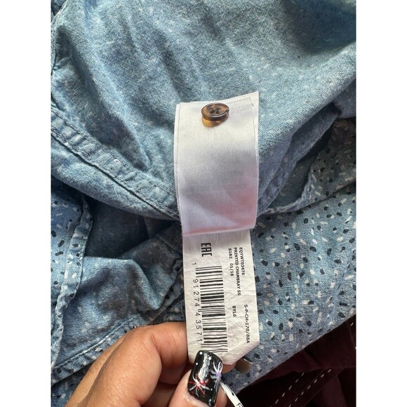 Quiksilver Men's Modern Fit 100% Cotton All Over Speckled Button Down Shirt S - Picture 8 of 8